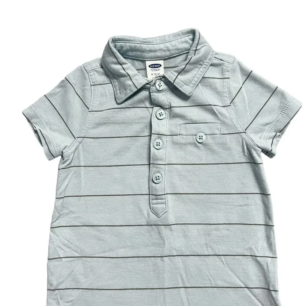 Old Navy 6-12m Striped Polo Romper
